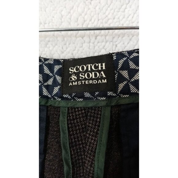 Scotch & Soda Amsterdam Brown Houndstooth Pants Size 33/32 Women's Dress Slacks - Picture 9 of 14